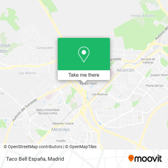 Taco Bell España map