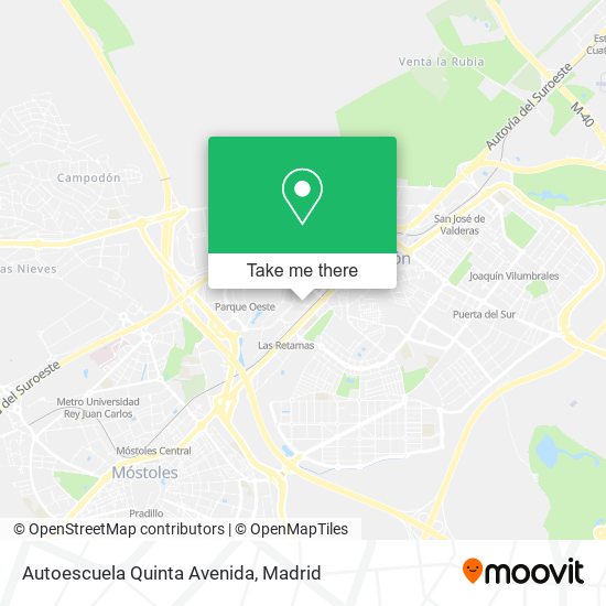 mapa Autoescuela Quinta Avenida