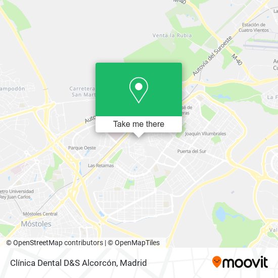 mapa Clínica Dental D&S Alcorcón