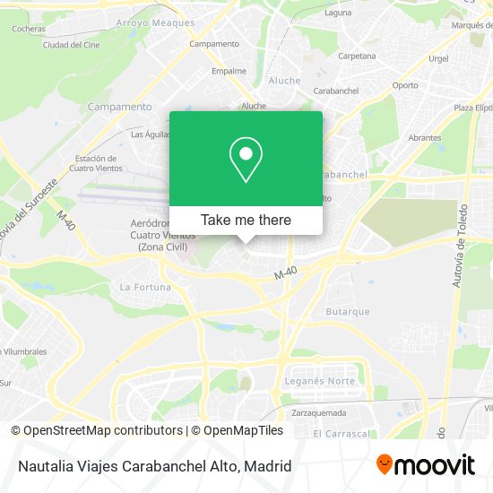 Nautalia Viajes Carabanchel Alto map