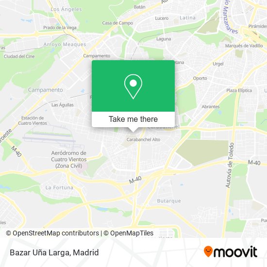 mapa Bazar Uña Larga