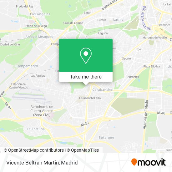 Vicente Beltrán Martin map