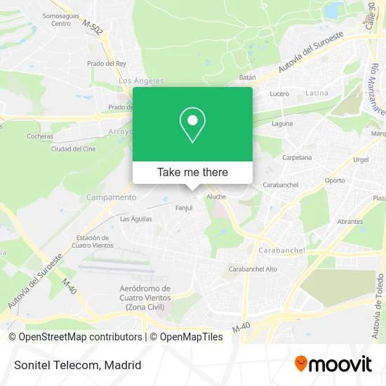 Sonitel Telecom map