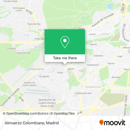 Almuerzo Colombiano map