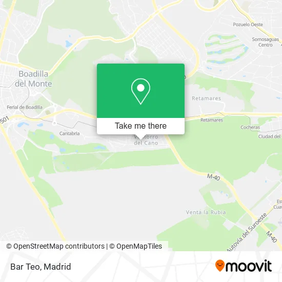 mapa Bar Teo