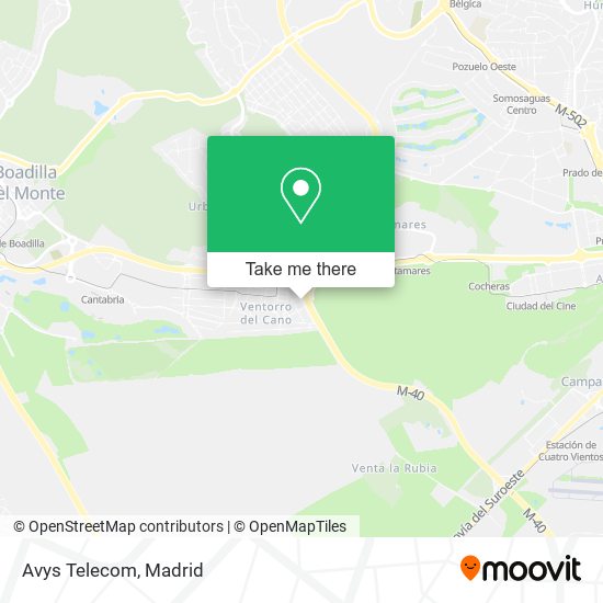 mapa Avys Telecom