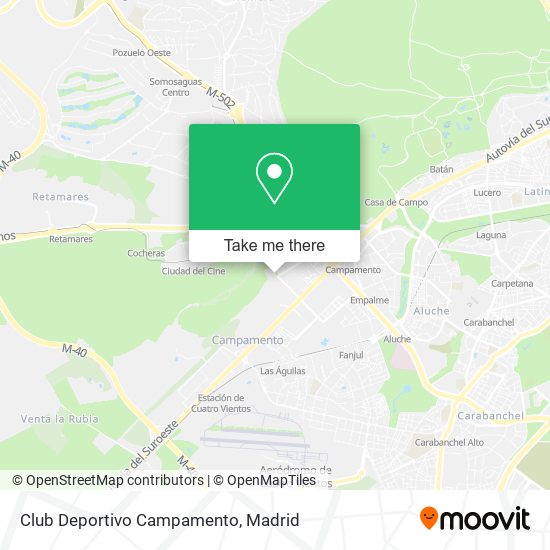 Club Deportivo Campamento map