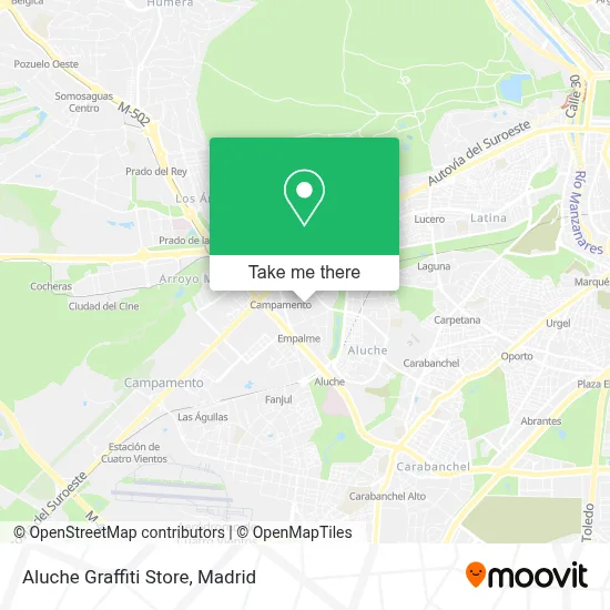 Aluche Graffiti Store map