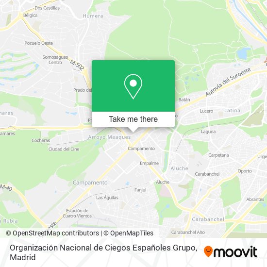 Organización Nacional de Ciegos Españoles Grupo map