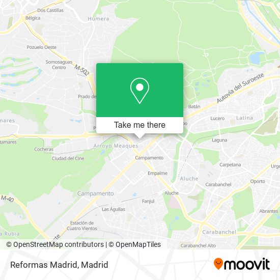 Reformas Madrid map