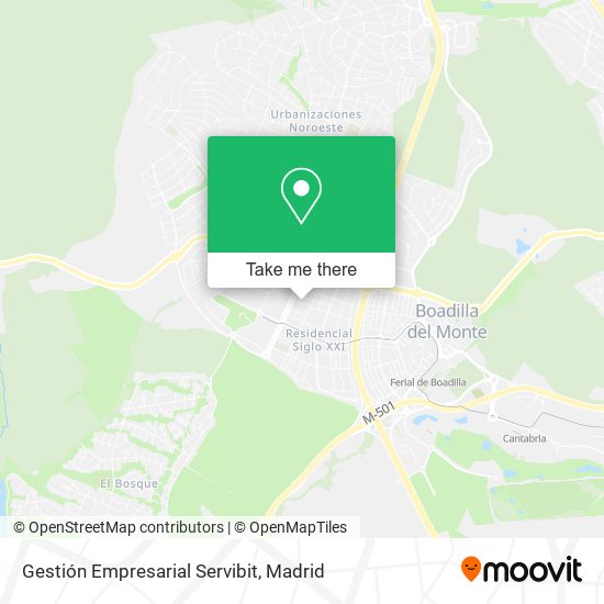 Gestión Empresarial Servibit map