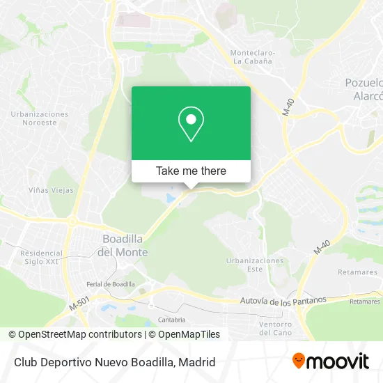 Club Deportivo Nuevo Boadilla map