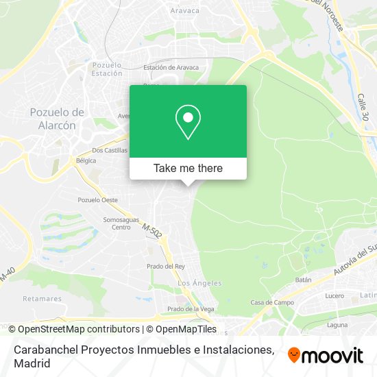 mapa Carabanchel Proyectos Inmuebles e Instalaciones