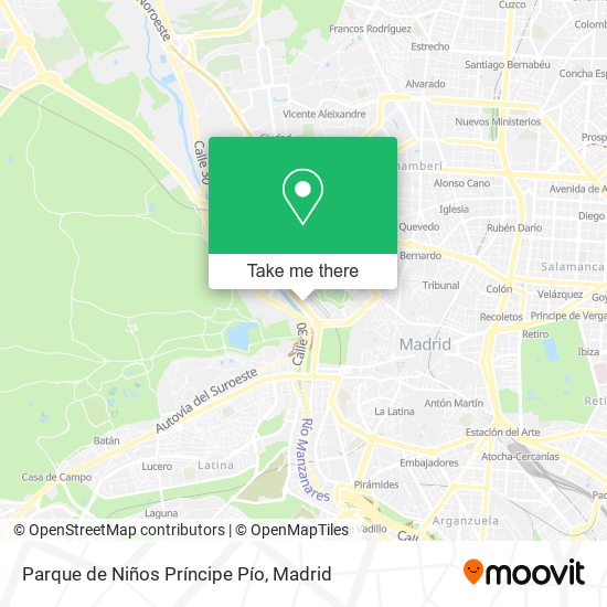 Parque de Niños Príncipe Pío map