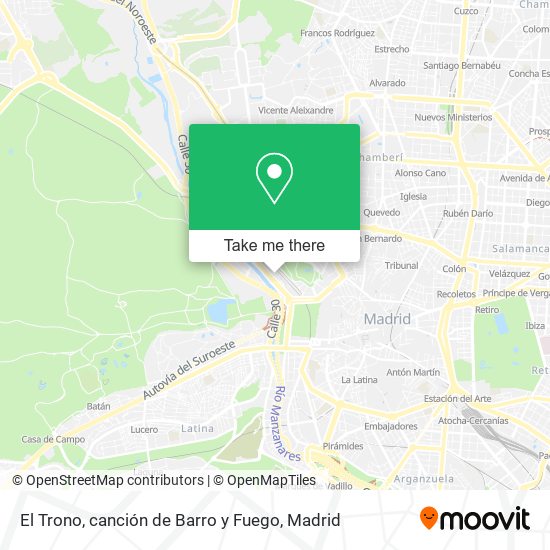 El Trono, canción de Barro y Fuego map