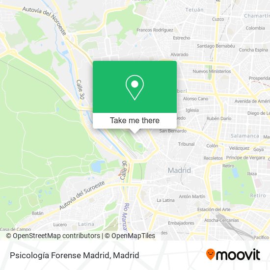 mapa Psicología Forense Madrid