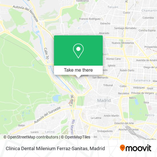 Clínica Dental Milenium Ferraz-Sanitas map