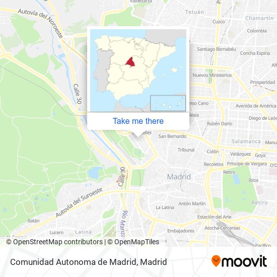 Comunidad Autonoma de Madrid map