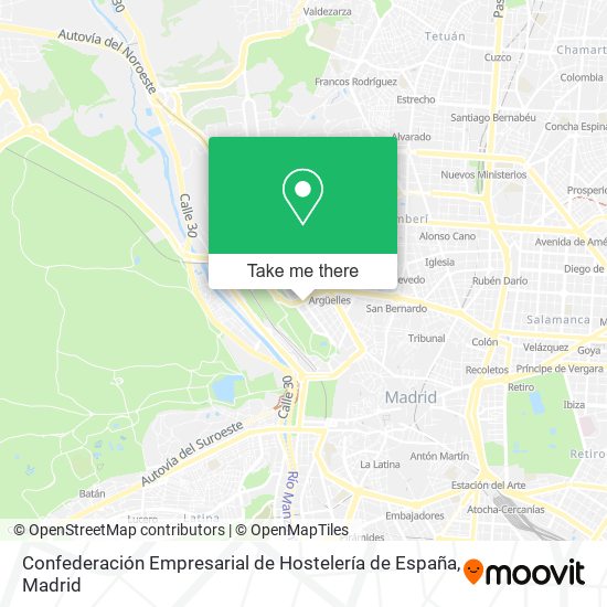 mapa Confederación Empresarial de Hostelería de España