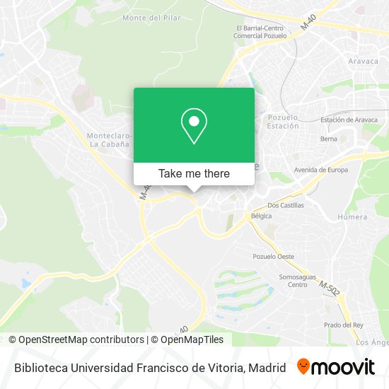 mapa Biblioteca Universidad Francisco de Vitoria