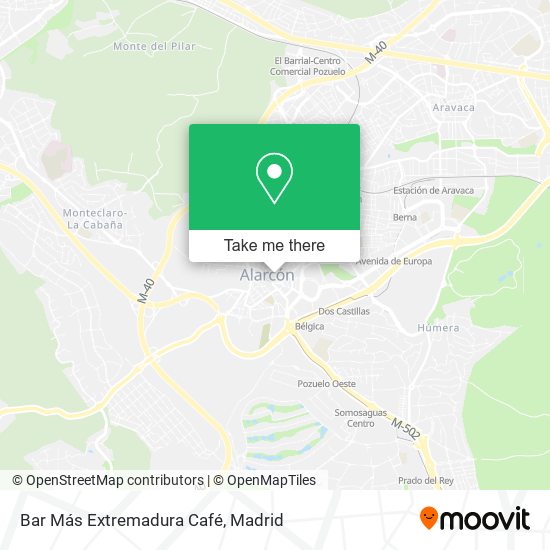 Bar Más Extremadura Café map