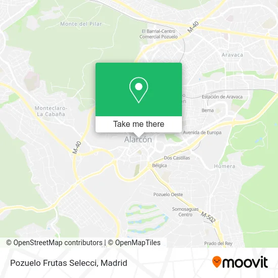 Pozuelo Frutas Selecci map