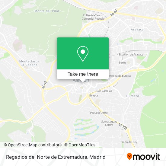 Regadios del Norte de Extremadura map