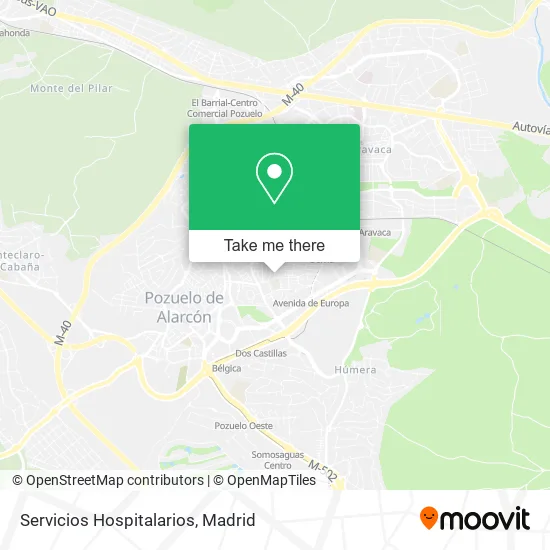 Servicios Hospitalarios map
