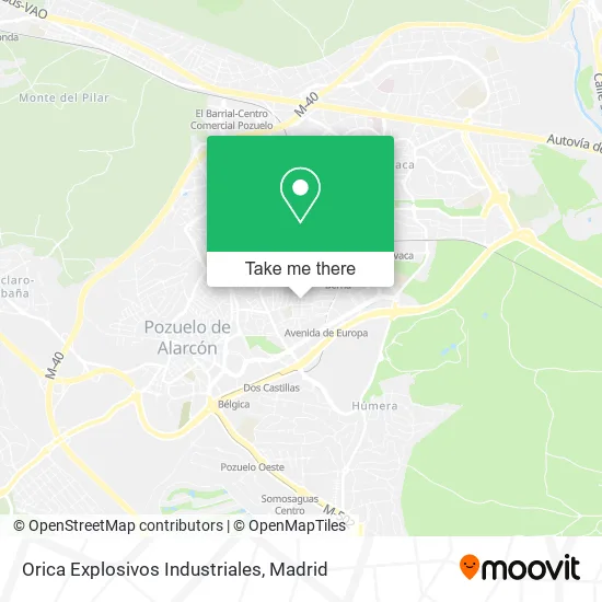 Orica Explosivos Industriales map