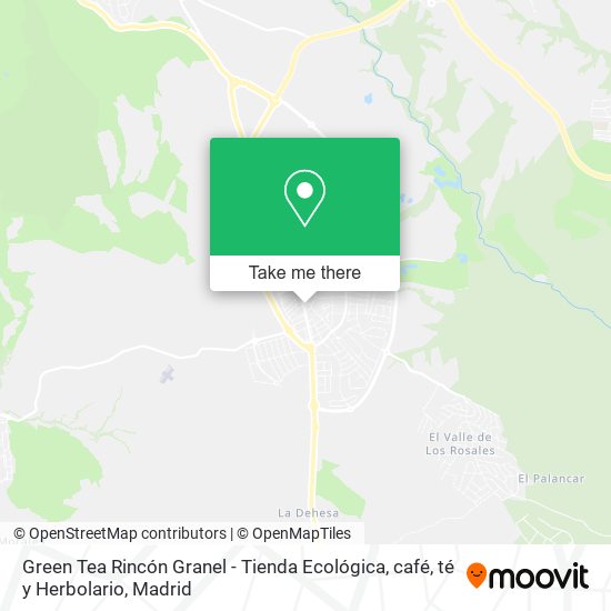 mapa Green Tea Rincón Granel - Tienda Ecológica, café, té y Herbolario