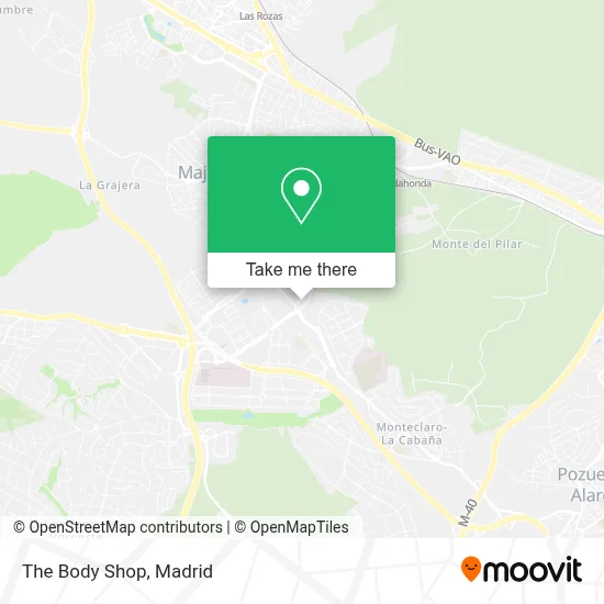 The Body Shop map