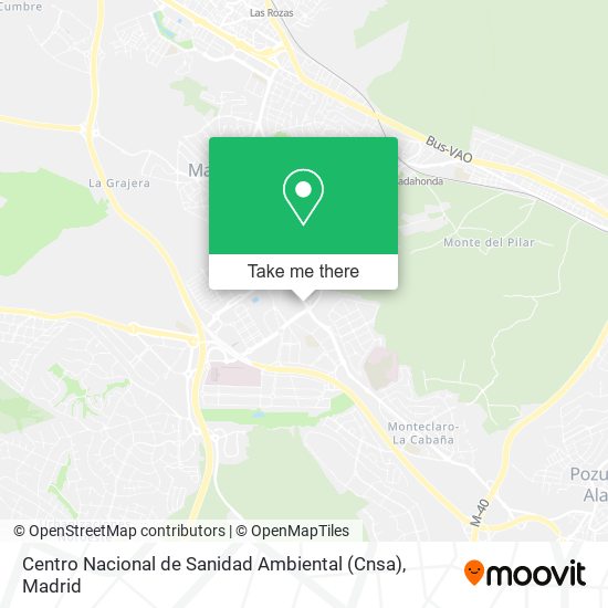 Centro Nacional de Sanidad Ambiental (Cnsa) map