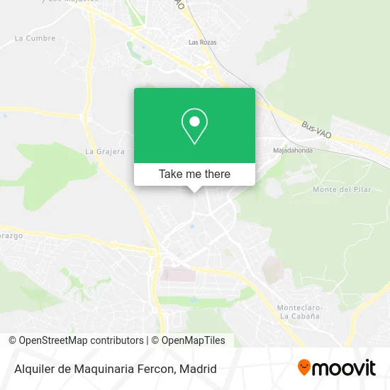 Alquiler de Maquinaria Fercon map