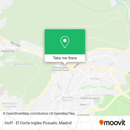 mapa Hoff - El Corte Inglés Pozuelo