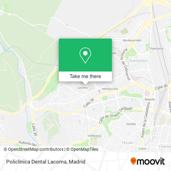 Policlínica Dental Lacoma map