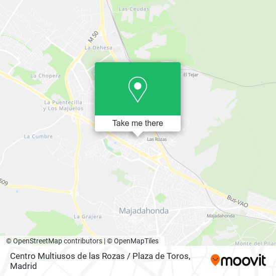 mapa Centro Multiusos de las Rozas / Plaza de Toros
