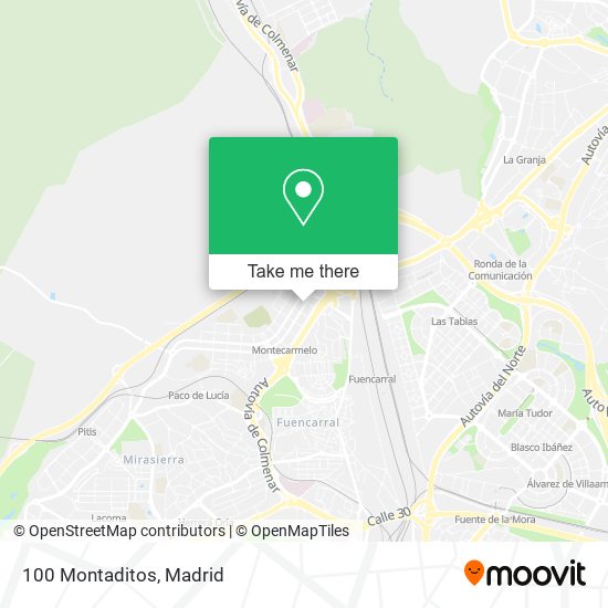 100 Montaditos map