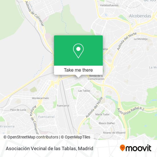 Asociación Vecinal de las Tablas map