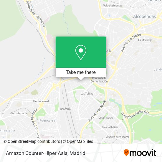 mapa Amazon Counter-Hiper Asia