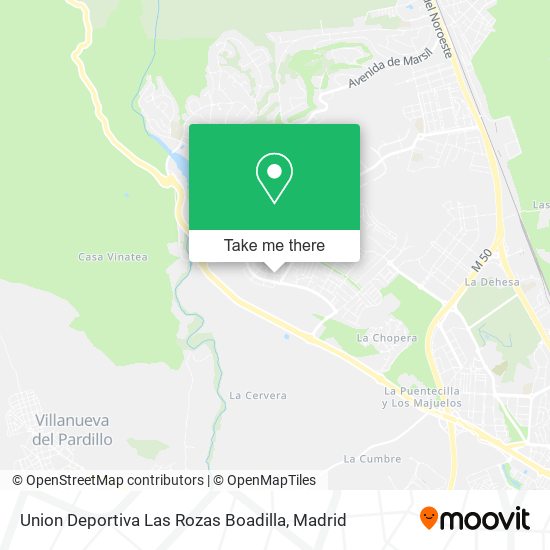 mapa Union Deportiva Las Rozas Boadilla