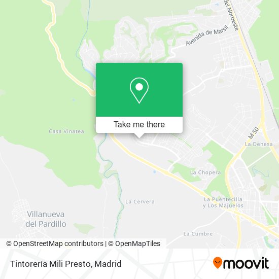 Tintorería Mili Presto map