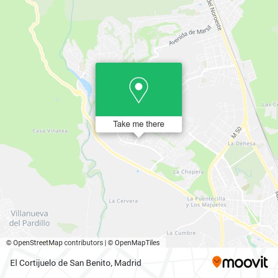 El Cortijuelo de San Benito map