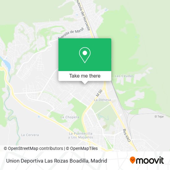 Union Deportiva Las Rozas Boadilla map