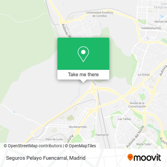 Seguros Pelayo Fuencarral map