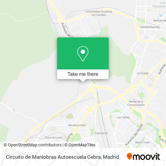 mapa Circuito de Maniobras Autoescuela Cebra