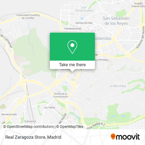 Real Zaragoza Store map