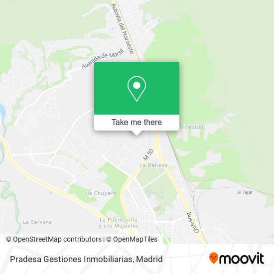 Pradesa Gestiones Inmobiliarias map