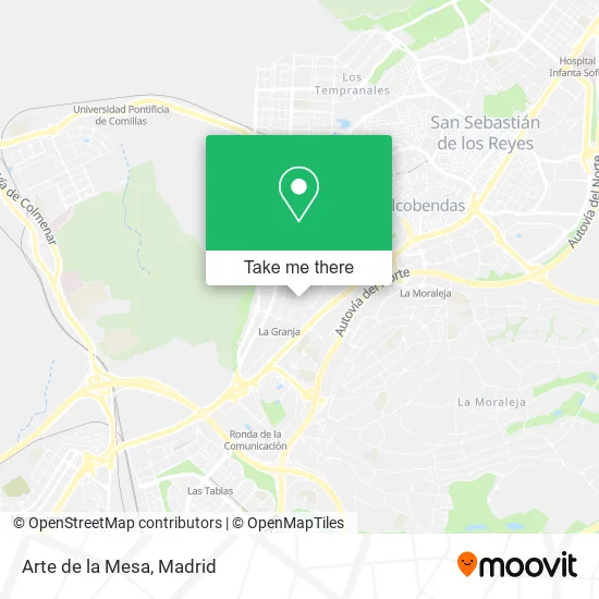 Arte de la Mesa map