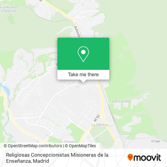 Religiosas Concepcionistas Misioneras de la Enseñanza map