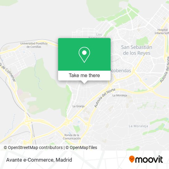 Avante e-Commerce map